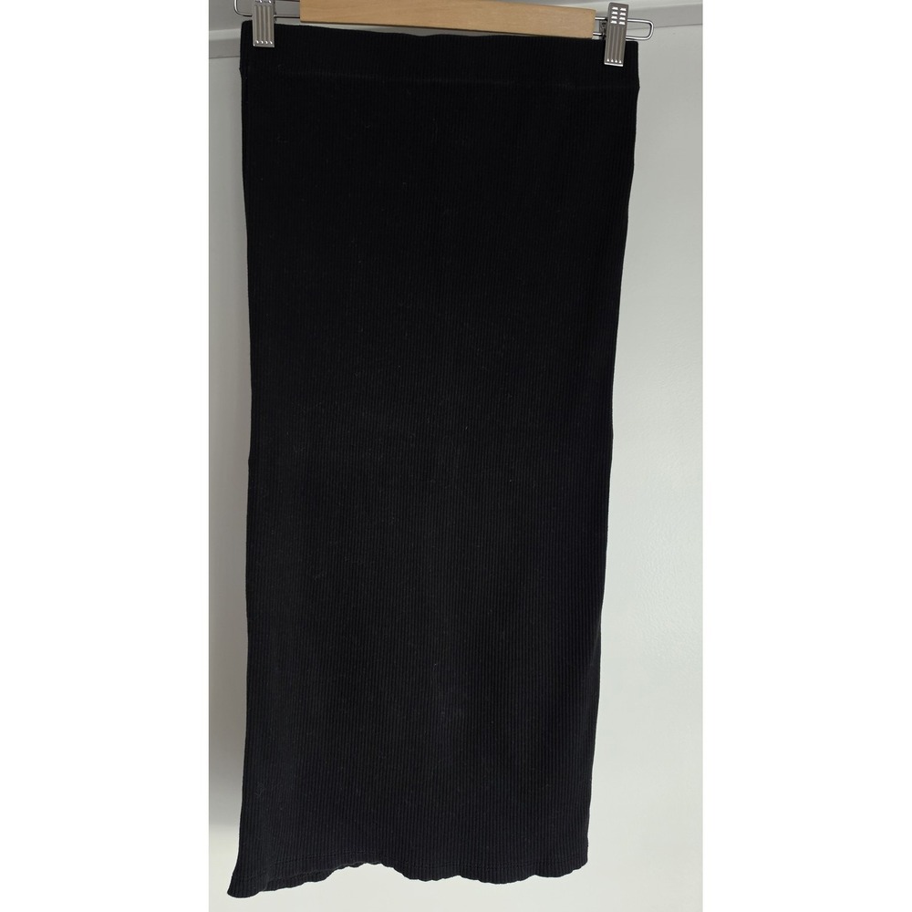 Cotton:On Women's Black Ribbed Mini Skirt Size S Cotton Stretch Casual